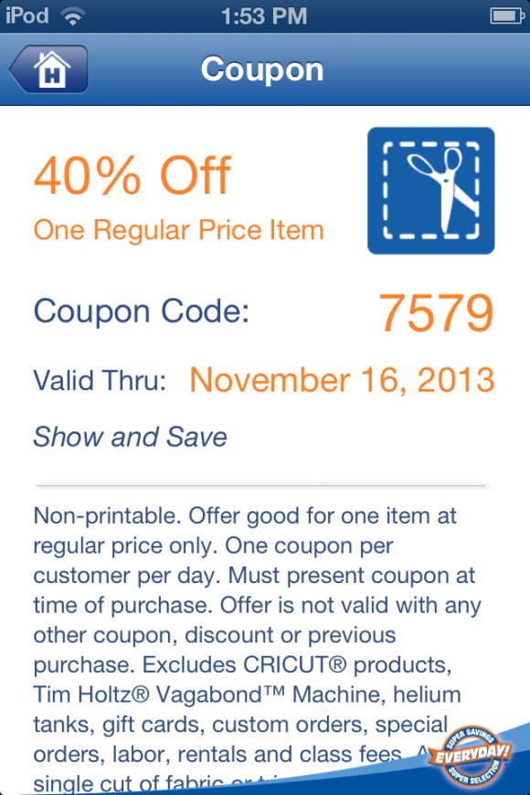 hobby lobby app for coupons