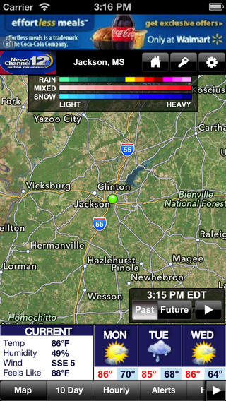 WJTV Weather live radar map imagery