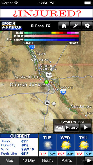 KFOX14 WX app review: dedicated weather forecasting for residents of El Paso, Texas screen shot 2