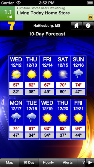 WDAM 7 Hattiesburg Weather 10 days weather forecast