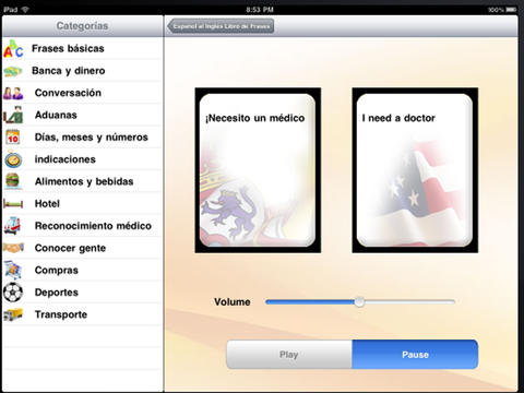 Spanish to English Talking Phrasebook screenshot 1