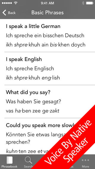 SpeakEasy German voice by native speakers