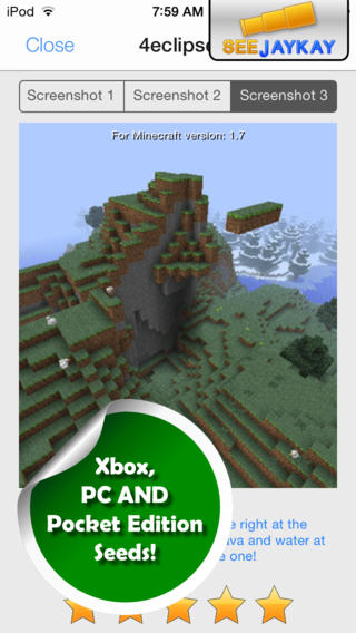 Seeds PRO app review: for Minecraft - appPicker